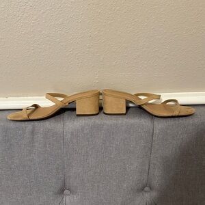 Amazon Essentials Tan Block Heel Mules